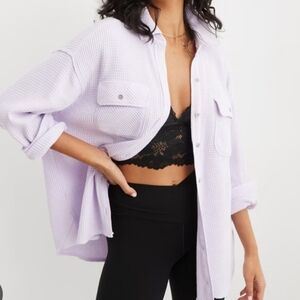 Aerie Light Purple Textured LUMBERJANE